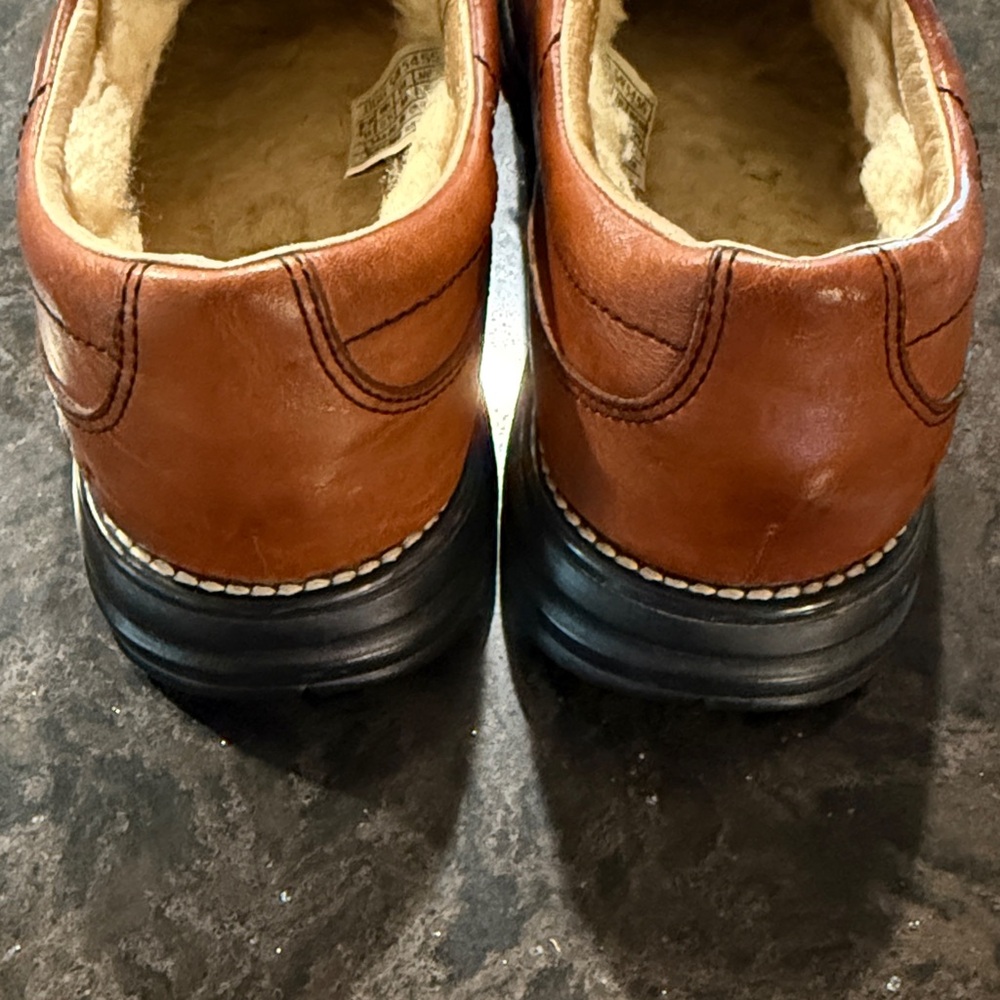 Ugg’s Brown Leather Slip-On Shoes - Picture 7 of 7